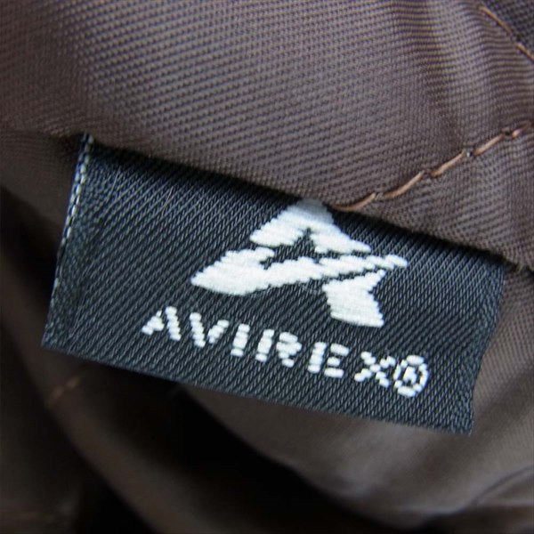 AVIREX アヴィレックス 611129 シングル レザー ライダース レザー ジャケット ダークブラウン系 M【中古】