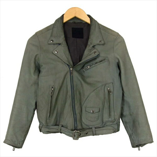 ドメニコアンドサビオ シープ レザー レディース ライダースジャケット グレー系 グレー系 36【中古】