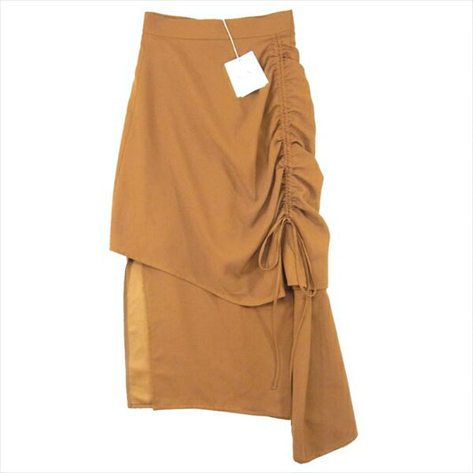 エリン ジョーゼット ドローストリング レディース スカート ブラウン系 36【新古品】【未使用】【中古】