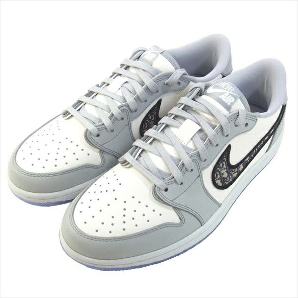 NIKE ナイキ × ディオール Dior 20SS AIR JORDAN 1 LOW OG DIOR CN8608-002 エアジョーダン スニーカー グレー系 26.5cm【新古品】【未使用】【中古】