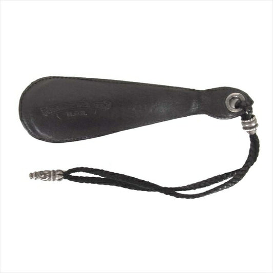 CHROME HEARTS クロムハーツ（原本有） 国内正規店原本付属 SHOE HORN SHORT シューホーン レザー 靴ベラ 黒系【中古】