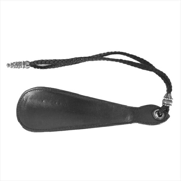 CHROME HEARTS クロムハーツ（原本有） 国内正規店原本付属 SHOE HORN SHORT シューホーン レザー 靴ベラ 黒系【中古】
