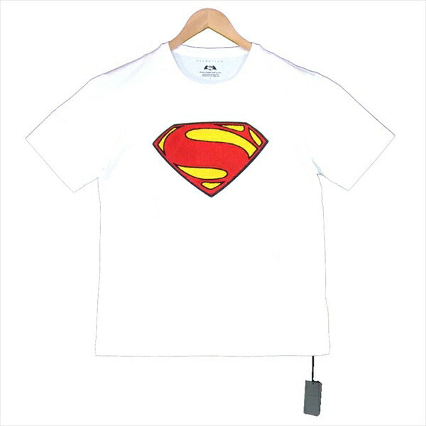 ESTNATION エストネーション スーパーマン 半袖Tシャツ ワッペン Tシャツ 白系 白系 L【新古品】【未使用】【中古】