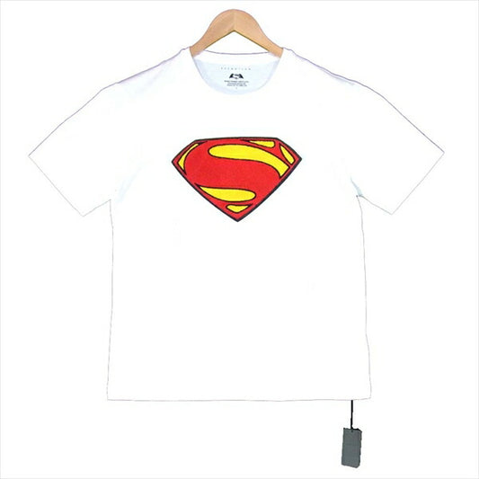 ESTNATION エストネーション スーパーマン 半袖Tシャツ ワッペン Tシャツ 白系 白系 L【新古品】【未使用】【中古】