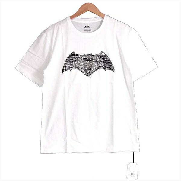 ESTNATION エストネーション バットマン ラインストーン Tシャツ 白系 白系 L【新古品】【未使用】【中古】