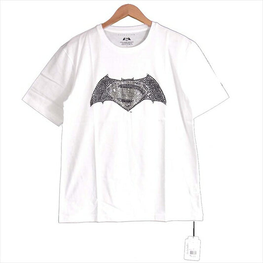ESTNATION エストネーション バットマン ラインストーン Tシャツ 白系 白系 L【新古品】【未使用】【中古】