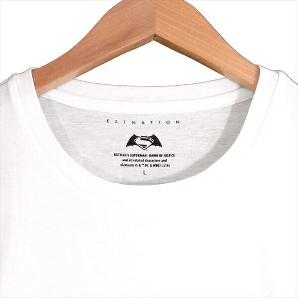 ESTNATION エストネーション バットマン ラインストーン Tシャツ 白系 白系 L【新古品】【未使用】【中古】