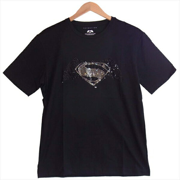 ESTNATION エストネーション スーパーマン ラインストーン Tシャツ 黒系 黒系 L【新古品】【未使用】【中古】