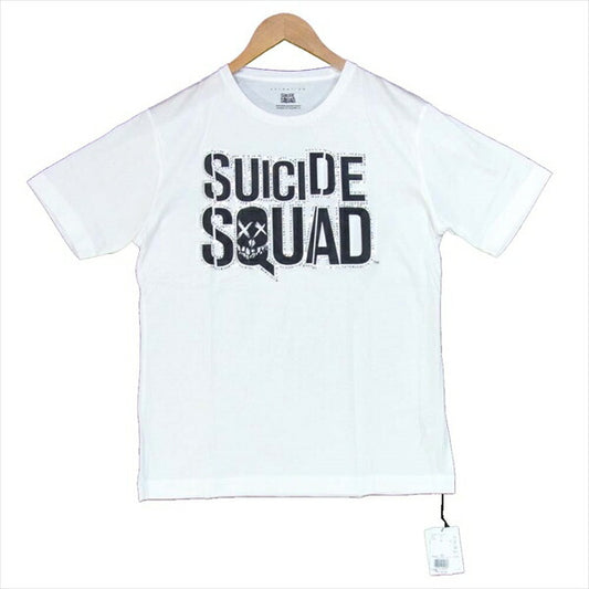 ESTNATION エストネーション スーサイドスクワッド ラインストーン Tシャツ 白系 白系 L【新古品】【未使用】【中古】