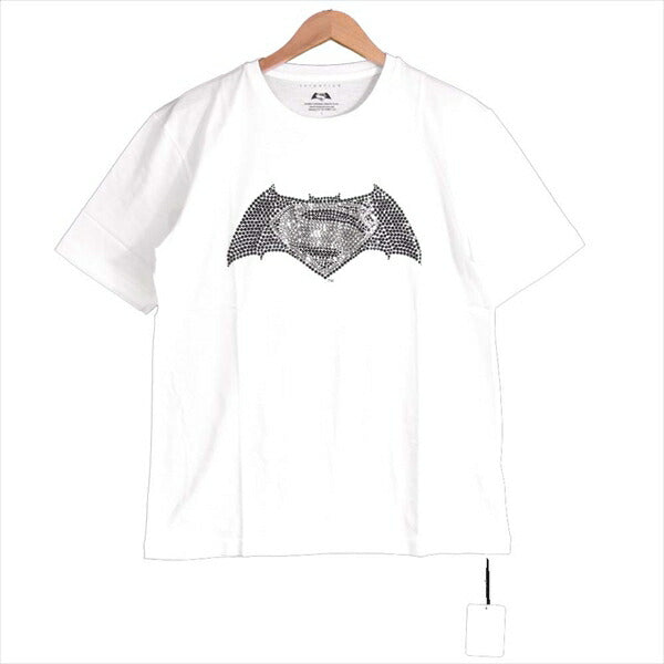 ESTNATION エストネーション バットマン ラインストーン Tシャツ 白系 白系 L【新古品】【未使用】【中古】