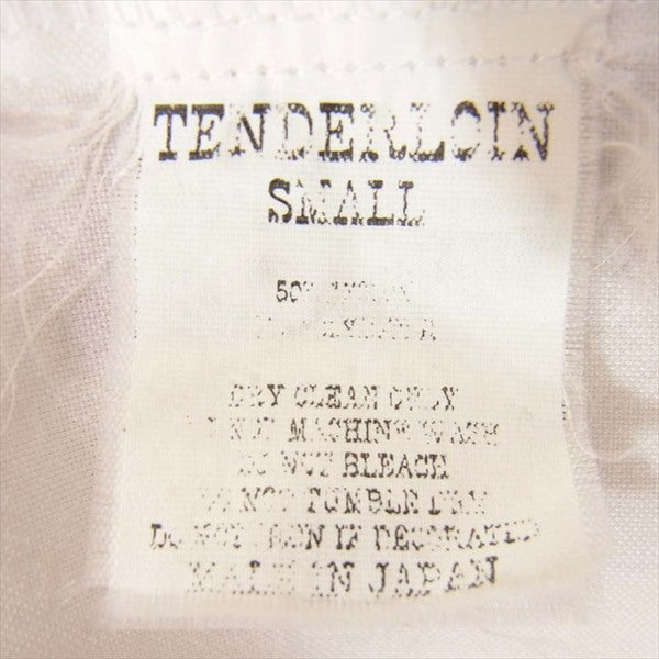 TENDERLOIN テンダーロイン T-WORK SHT ワッペン ワーク コットン 半袖シャツ ホワイト系 ホワイト系 S【中古】