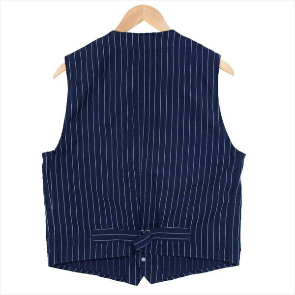 TENDERLOIN テンダーロイン T-ENGINEER VEST エンジニア ストライプベスト ベスト ジレ ネイビー系 ネイビー系 S【中古】