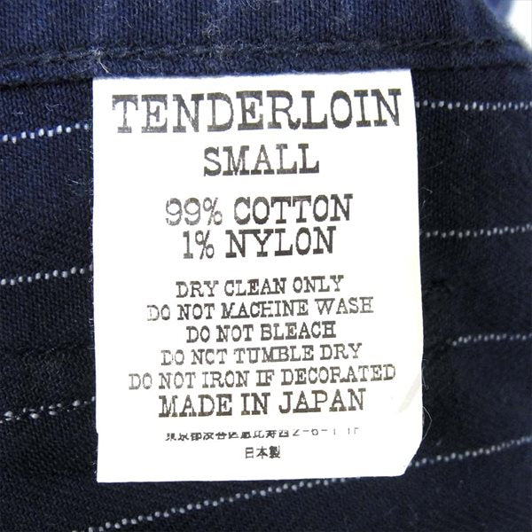 TENDERLOIN テンダーロイン T-ENGINEER VEST エンジニア ストライプベスト ベスト ジレ ネイビー系 ネイビー系 S【中古】