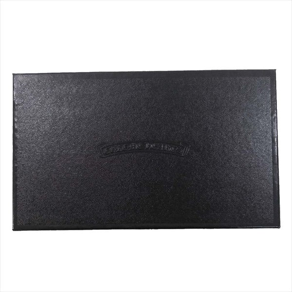 CHROME HEARTS クロムハーツ（原本有） 国内正規店原本付属 LNG SNGL FOLD TIPS シングルフォールド ウォレット ヘビーレザー ウォレット 黒系【中古】