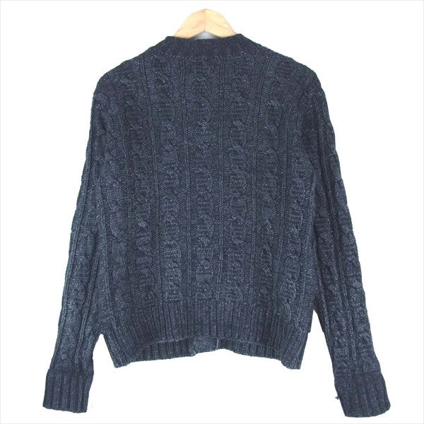 Stevenson Overall Co. スティーブンソンオーバーオール CC1-BI Indigo Cable Knitted Cardigan ケーブルニット カーディガン チャコール系 S【中古】
