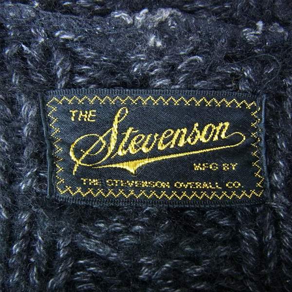 Stevenson Overall Co. スティーブンソンオーバーオール CC1-BI Indigo Cable Knitted Cardigan ケーブルニット カーディガン チャコール系 S【中古】