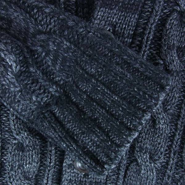 Stevenson Overall Co. スティーブンソンオーバーオール CC1-BI Indigo Cable Knitted Cardigan ケーブルニット カーディガン チャコール系 S【中古】