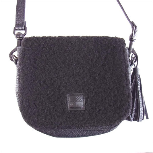WOOLRICH ウールリッチ WWBAG0164 フリース切替 ミニ ショルダー バッグ ショルダーバッグ 黒系【中古】