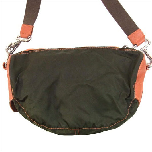 Orobianco オロビアンコ 19192 Vera Pelle  ショルダーバッグ カーキ(オリーブグリーン)系【中古】