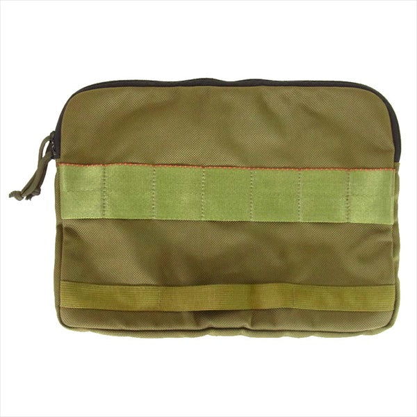 BRIEFING ブリーフィング 未使用品 ビームスプラス BEAMS PLUS 別注 2WAY DOCUMENT CASE リバーシブル ドキュメント ケース バッグ カーキ(オリーブグリーン)系【極上美品】【中古】