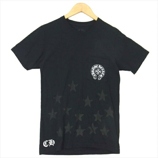 CHROME HEARTS クロムハーツ（原本無） バック ロゴ US ショートスリーブ クルーネック コットン Tシャツ ブラック系 S【中古】
