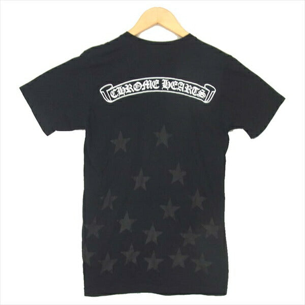 CHROME HEARTS クロムハーツ（原本無） バック ロゴ US ショートスリーブ クルーネック コットン Tシャツ ブラック系 S【中古】