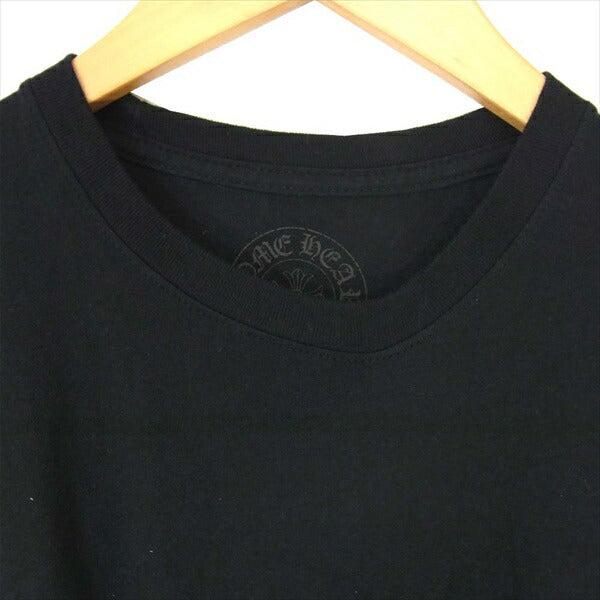 CHROME HEARTS クロムハーツ（原本無） バック ロゴ US ショートスリーブ クルーネック コットン Tシャツ ブラック系 S【中古】