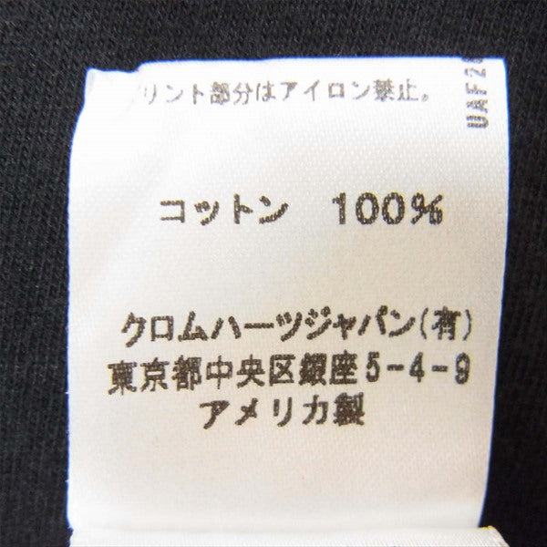 CHROME HEARTS クロムハーツ（原本無） バック ロゴ US ショートスリーブ クルーネック コットン Tシャツ ブラック系 S【中古】