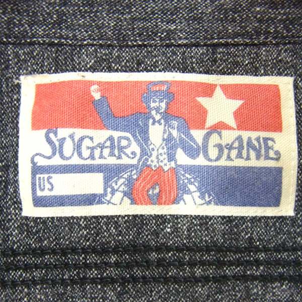 SUGAR CANE シュガーケーン SC27848 コットンコバート ハーフジップ プルオーバー 長袖シャツ グレー系 S【中古】