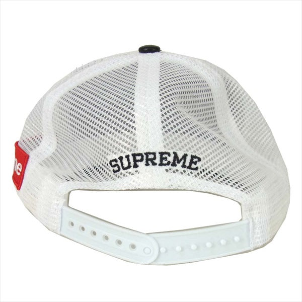 Supreme シュプリーム × バンソン VANSON 20SS Mesh Back 5-Panel レザー切替 5パネル メッシュ キャップ ブラック系【美品】【中古】