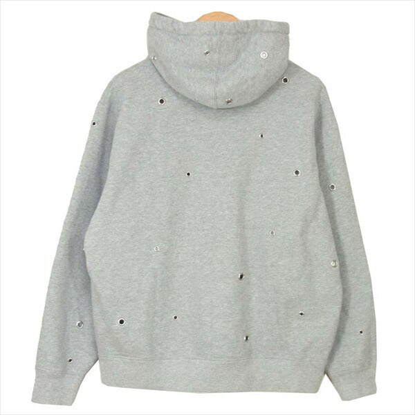Supreme シュプリーム 20SS Eyelet Hooded Sweatshirt アイレット プルオーバー パーカー グレー系 S【美品】【中古】