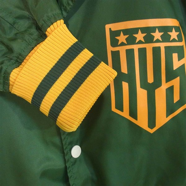 HYSTERIC GLAMOUR ヒステリックグラマー 02173AB02 17AW HYS LOGO PT コーチ ジャケット グリーン系 S【美品】【中古】