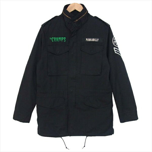 HYSTERIC GLAMOUR ヒステリックグラマー 0263AB10 16AW CRAMPS WHAT’S BEHIND THE MASK 刺繍 ジャケット 黒系 S【中古】