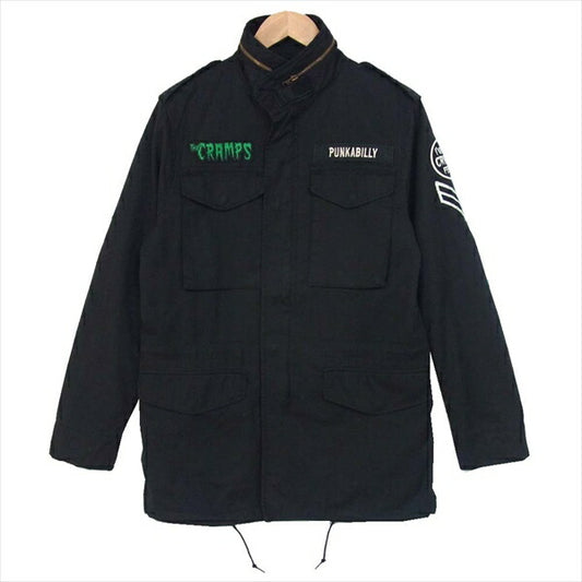 HYSTERIC GLAMOUR ヒステリックグラマー 0263AB10 16AW CRAMPS WHAT’S BEHIND THE MASK 刺繍 ジャケット 黒系 S【中古】