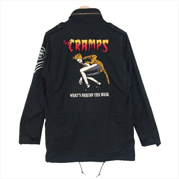 HYSTERIC GLAMOUR ヒステリックグラマー 0263AB10 16AW CRAMPS WHAT’S BEHIND THE MASK 刺繍 ジャケット 黒系 S【中古】