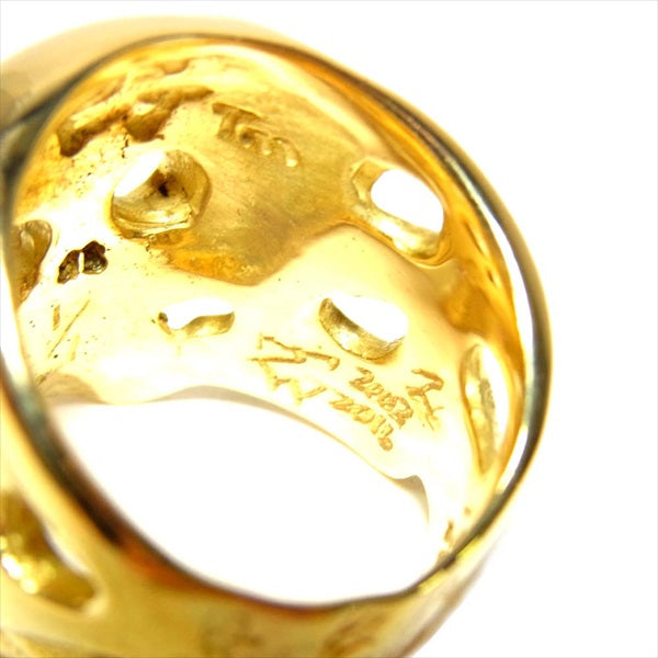 TRAVIS WALKER トラヴィスワーカー 18K OQ SKULL RING 18金 スカル リング ゴールド 22~23号【中古】