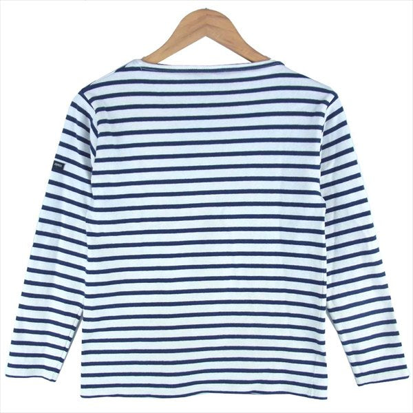 SAINT JAMES セントジェームス OUESSANT ウエッソン ボーダー レディース カットソー ネイビー×ホワイト USA 32【中古】