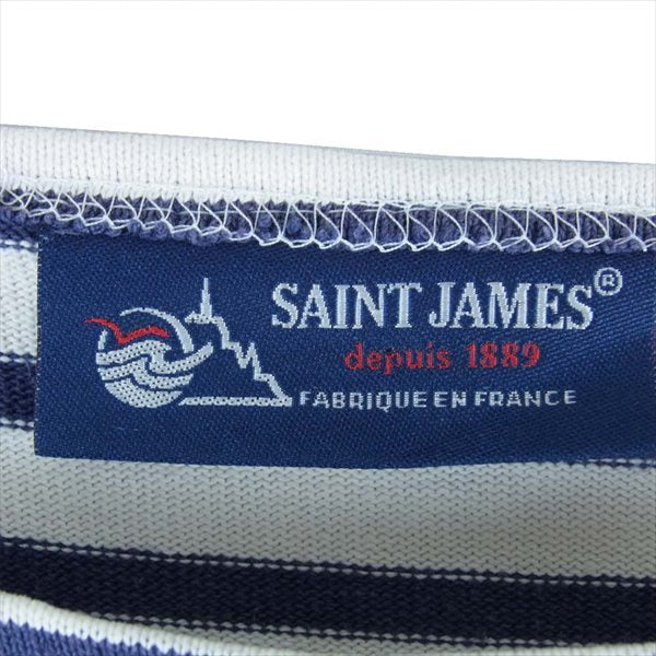 SAINT JAMES セントジェームス OUESSANT ウエッソン ボーダー レディース カットソー ネイビー×ホワイト USA 32【中古】