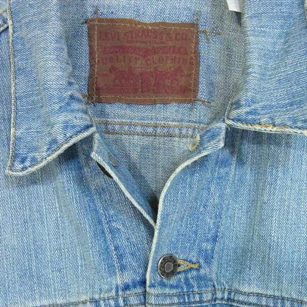 Levi's リーバイス スモールE スリム トラッカー デニムジャケット ポケット ブルー系 L【中古】