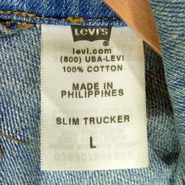 Levi's リーバイス スモールE スリム トラッカー デニムジャケット ポケット ブルー系 L【中古】