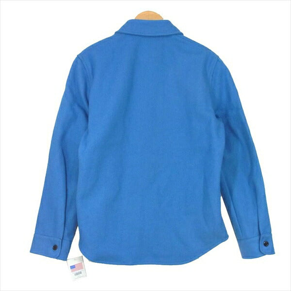 FIDELITY フェデリティー 24139Ｒ CPO Shrit Jacket メルトン ウール 長袖シャツ ブルー系 XL【美品】【中古】