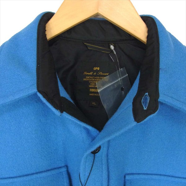 FIDELITY フェデリティー 24139Ｒ CPO Shrit Jacket メルトン ウール 長袖シャツ ブルー系 XL【美品】【中古】