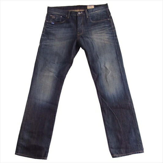G-STAR ジースター RAW VINTAGE AGED STRAIGHT DENIM ビンテージ 加工 ストレート デニム パンツ インディゴブルー系 34【極上美品】【中古】