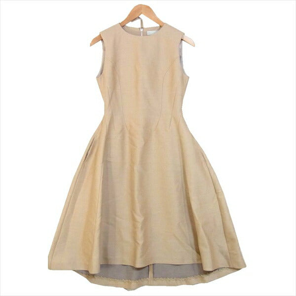 セルフォード CWF0194016 シルク ウール Aライン レディース ワンピース ベージュ系 ベージュ系 38【極上美品】【中古】