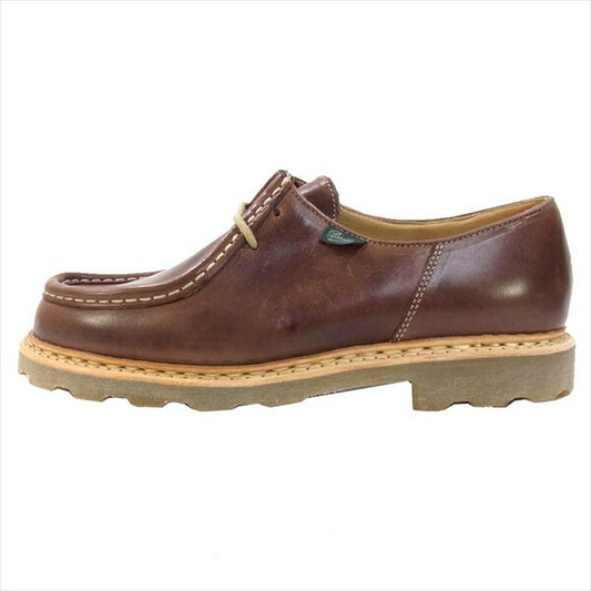 Paraboot パラブーツ 未使用 181103 MICHAEL MARCHE VEG MARRON ミカエル レザー チロリアン シューズ ブラウン系 40.5【美品】【中古】