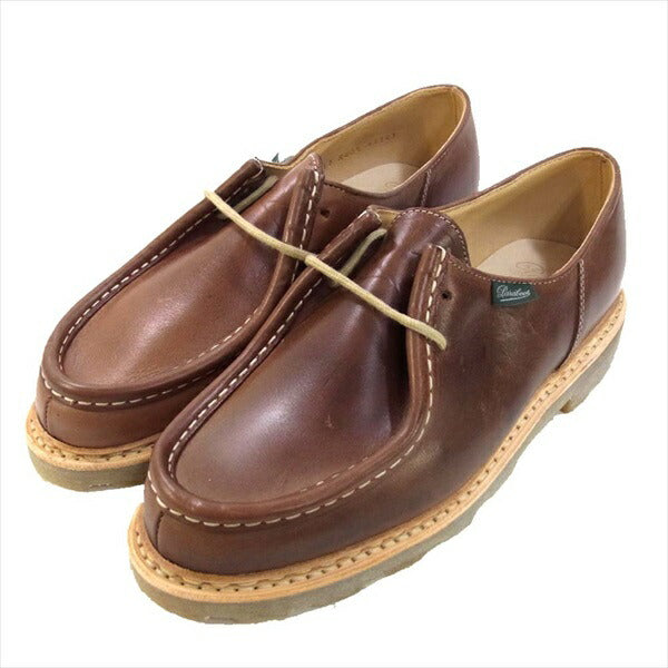 Paraboot パラブーツ 未使用 181103 MICHAEL MARCHE VEG MARRON ミカエル レザー チロリアン シューズ ブラウン系 40.5【美品】【中古】