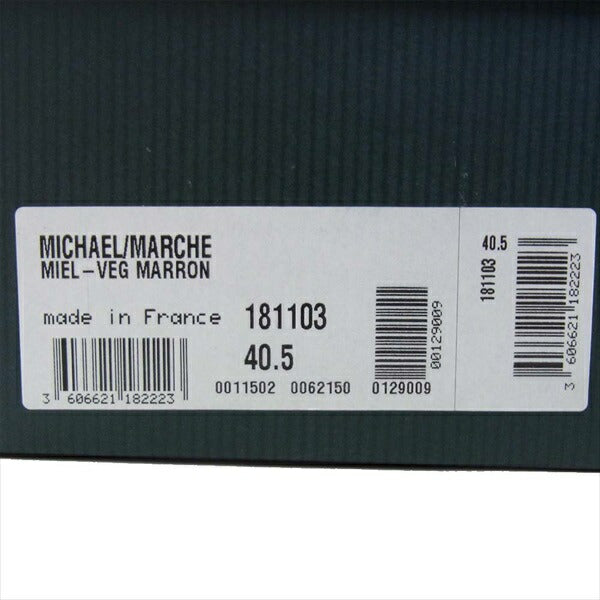 Paraboot パラブーツ 未使用 181103 MICHAEL MARCHE VEG MARRON ミカエル レザー チロリアン シューズ ブラウン系 40.5【美品】【中古】