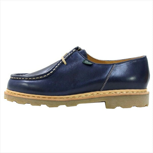 Paraboot パラブーツ 未使用 181110 MICHAEL MARCHE VEG NAVY ミカエル レザー チロリアン シューズ ネイビー系 43【極上美品】【中古】