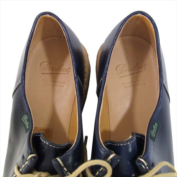 Paraboot パラブーツ 未使用 181110 MICHAEL MARCHE VEG NAVY ミカエル レザー チロリアン シューズ ネイビー系 43【極上美品】【中古】
