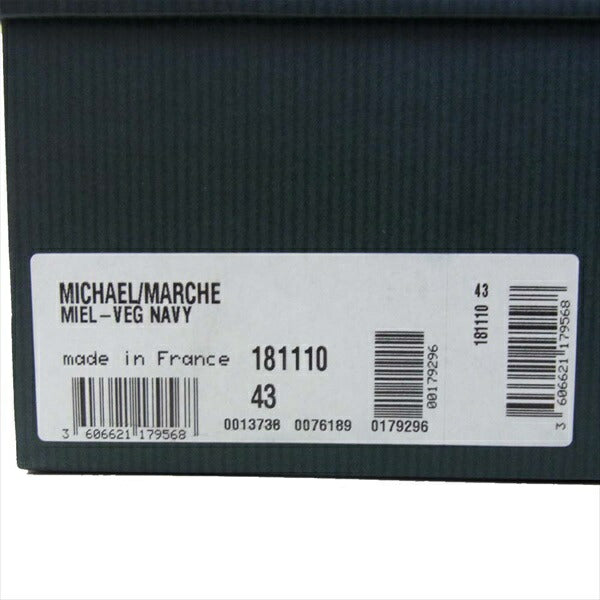 Paraboot パラブーツ 未使用 181110 MICHAEL MARCHE VEG NAVY ミカエル レザー チロリアン シューズ ネイビー系 43【極上美品】【中古】